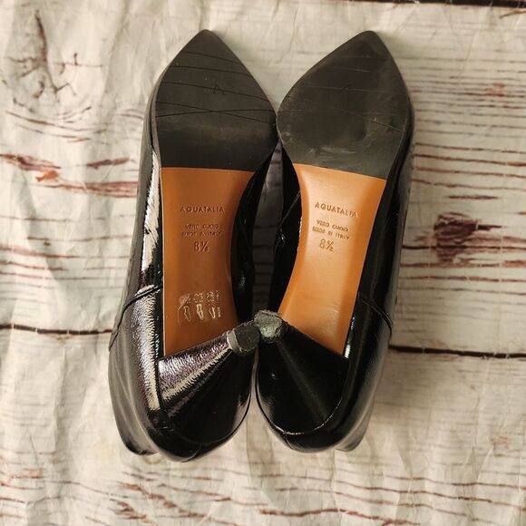 Aquatalia Anya Naplak Patent Leather Booties Size 8.5 - Picture 5 of 6